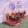 Varmala Preservation resin round photo frame / Flowers Preservation for Life time