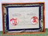Resin 12 by 16 inch frame  With wedding card, 2 photos , camphor mala with wooden frame Varmala Preservation