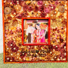 Resin 16 by 16 inch double frame with Keleera , Flowers , with couple Photo & Name Varmala Preservation