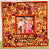 Resin 16 by 16 inch double frame with Keleera , Flowers , with couple Photo & Name Varmala Preservation