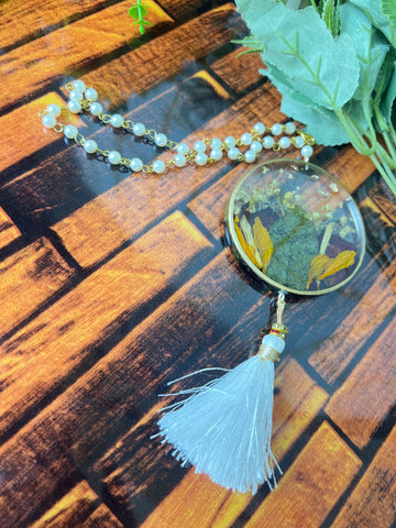 Resin Round shape with Car hanging Real Flowers Petals Flowers Preservation