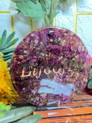 Resin 8inch Round Plantter with Text Varmala Preservation