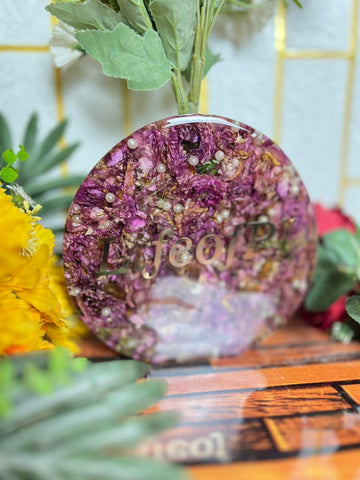 Resin 8inch Round Plantter with Text Varmala Preservation