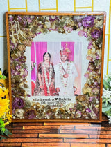 Resin 15by18 inch big frame with Couple photo & Date with Wall hangning option Varmala Preservation