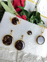 Resin Arch Shape Block with infinity sign & Butterfly's Sign With Flowers / Resin completely Pendent set with Real Roses Petals Flowers Preservation