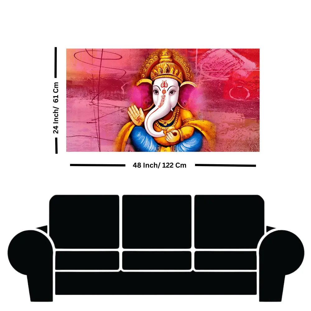 Purchase Abstract Ganesha textured background canvas prints