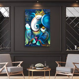 Abstract Lord Ganesha On Decorative Background Acrylic Art