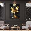 Abstract Luxury Golden Flower Acrylic Art