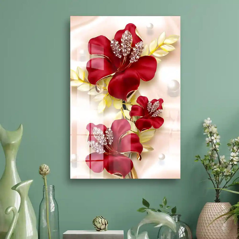 Affordable 3d Orchid Flower Jewelry Acrylic Wall Art