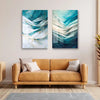 Affordable Light Blue and White Acrylic wall art