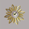 Artistic Golden Metal Leaf Style Wall Clock