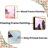 Auspicious Lake View Watercolor Premium Canvas Wall Painting