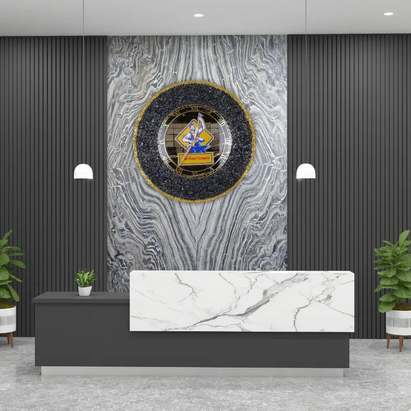 Big Black Wall Clock For Bar