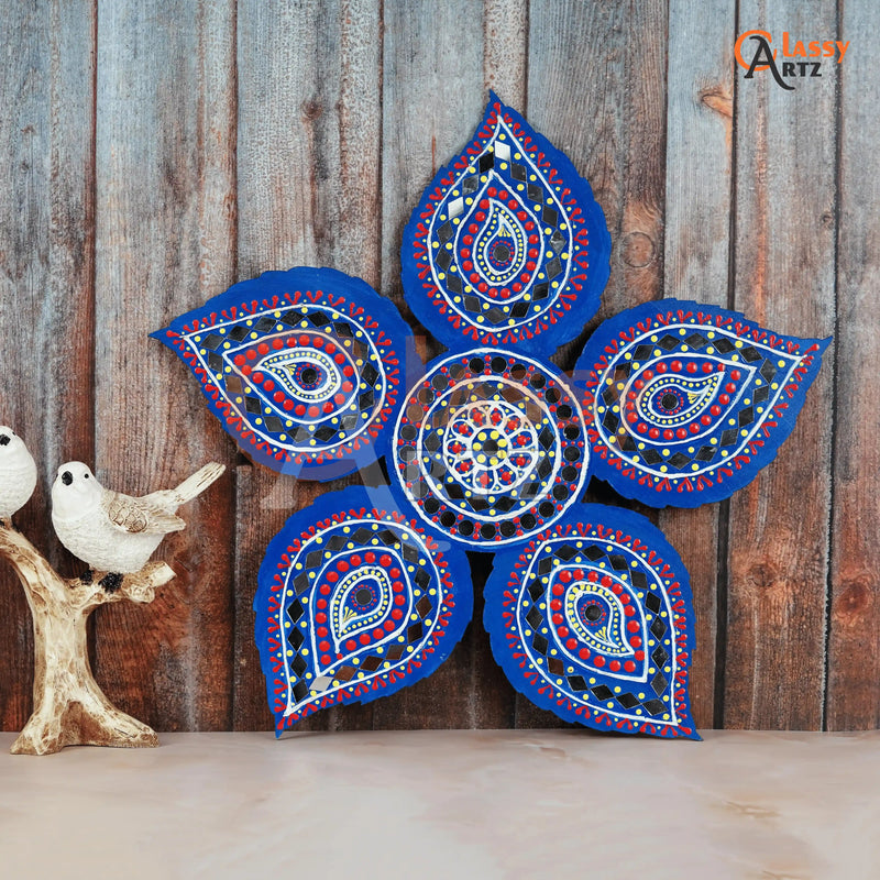 shop blue mandala star shape art designs