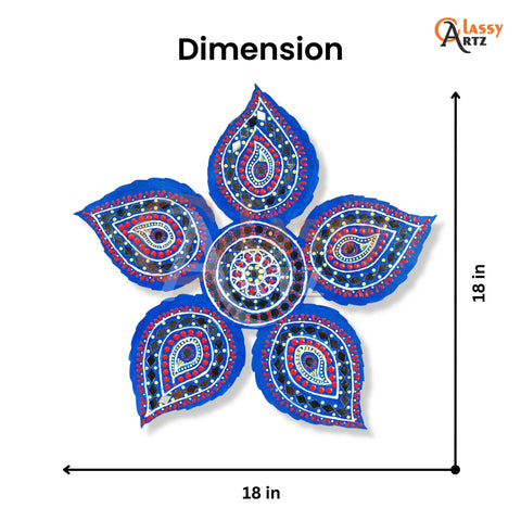 shop blue mandala star shape wall hanging decor pieces