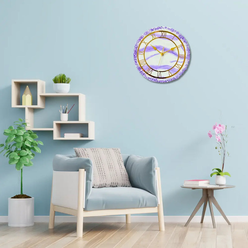Bright Colour Wall Clock For Spacious Dining Space
