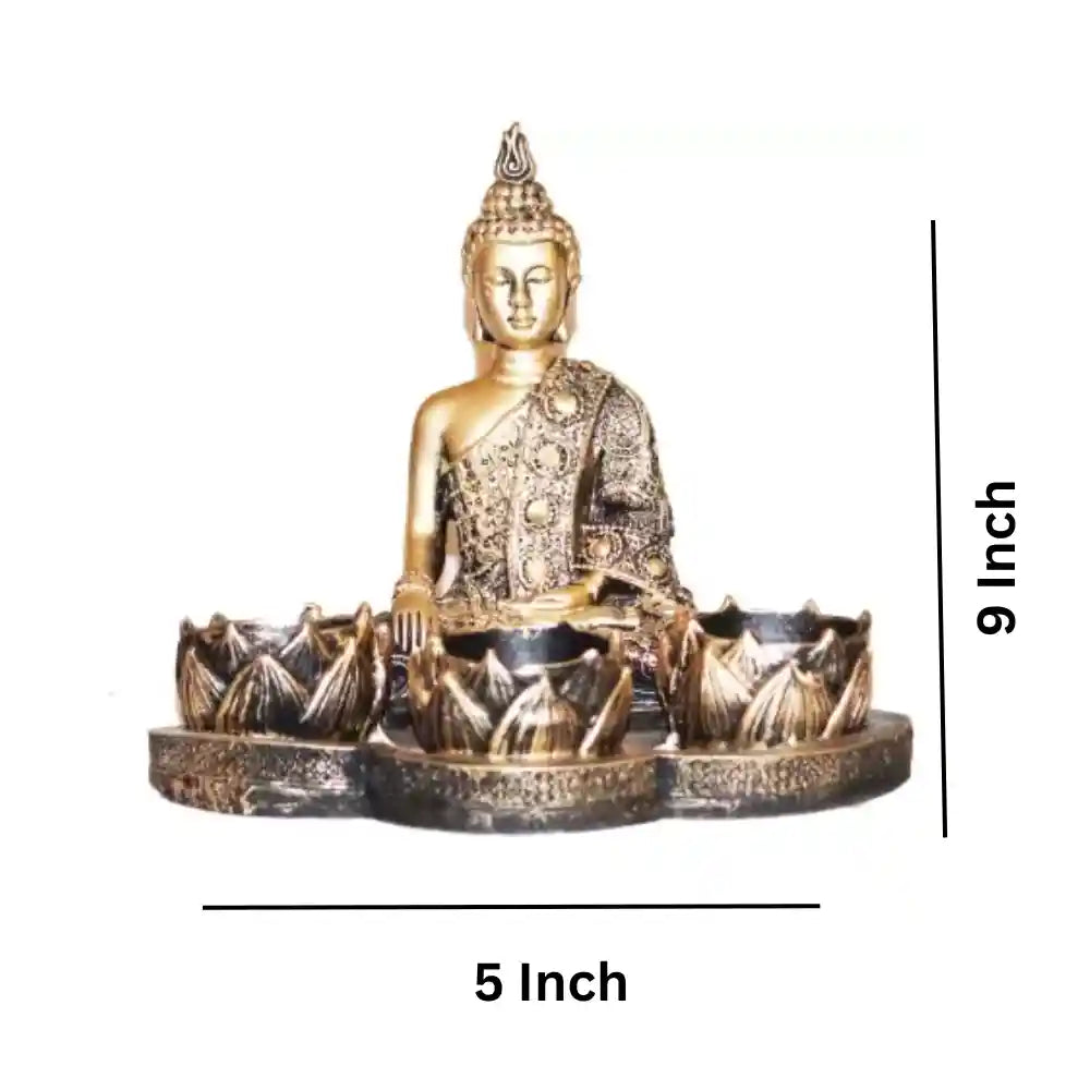 Buddha Head Tealight Candle Holder Statue Idols