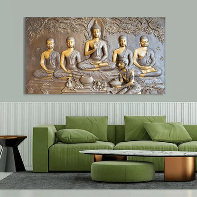 Buddha Sculpture Canvas Wall Painting