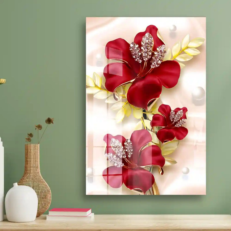 Buy 3d Orchid Flower Jewelry Acrylic Wall Art