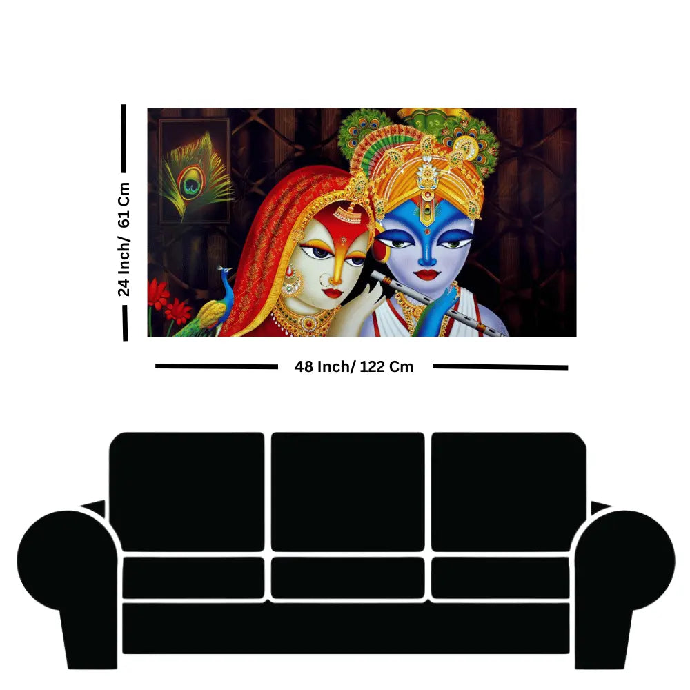 Buy Dwarkadhish Radha Krishna canvas painting online