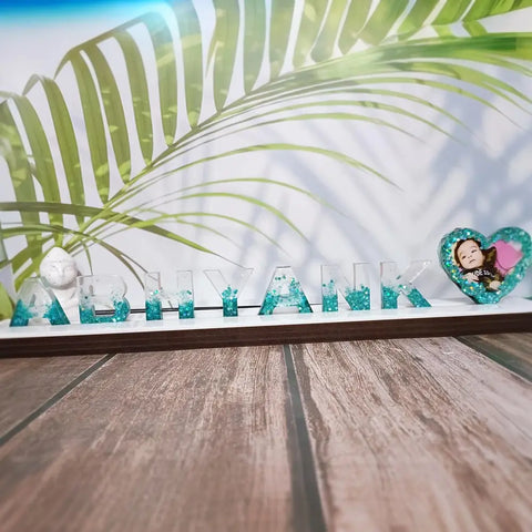 Buy Epoxy Resin Alphabet LED Lamp with Photo Personalized