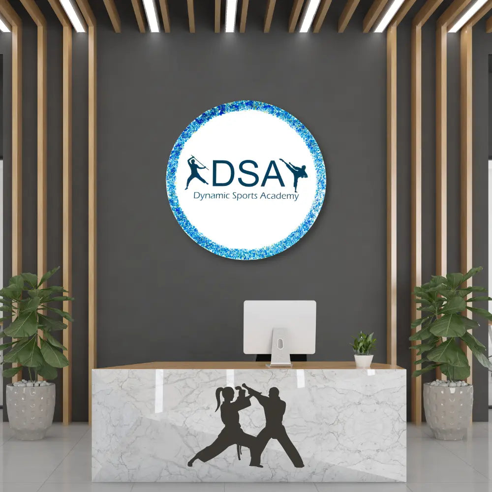 Handmade Resin Sports Company Logo Frame With LED Light