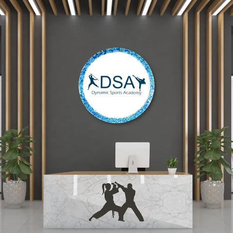 Handmade Resin Sports Company Logo Frame With LED Light
