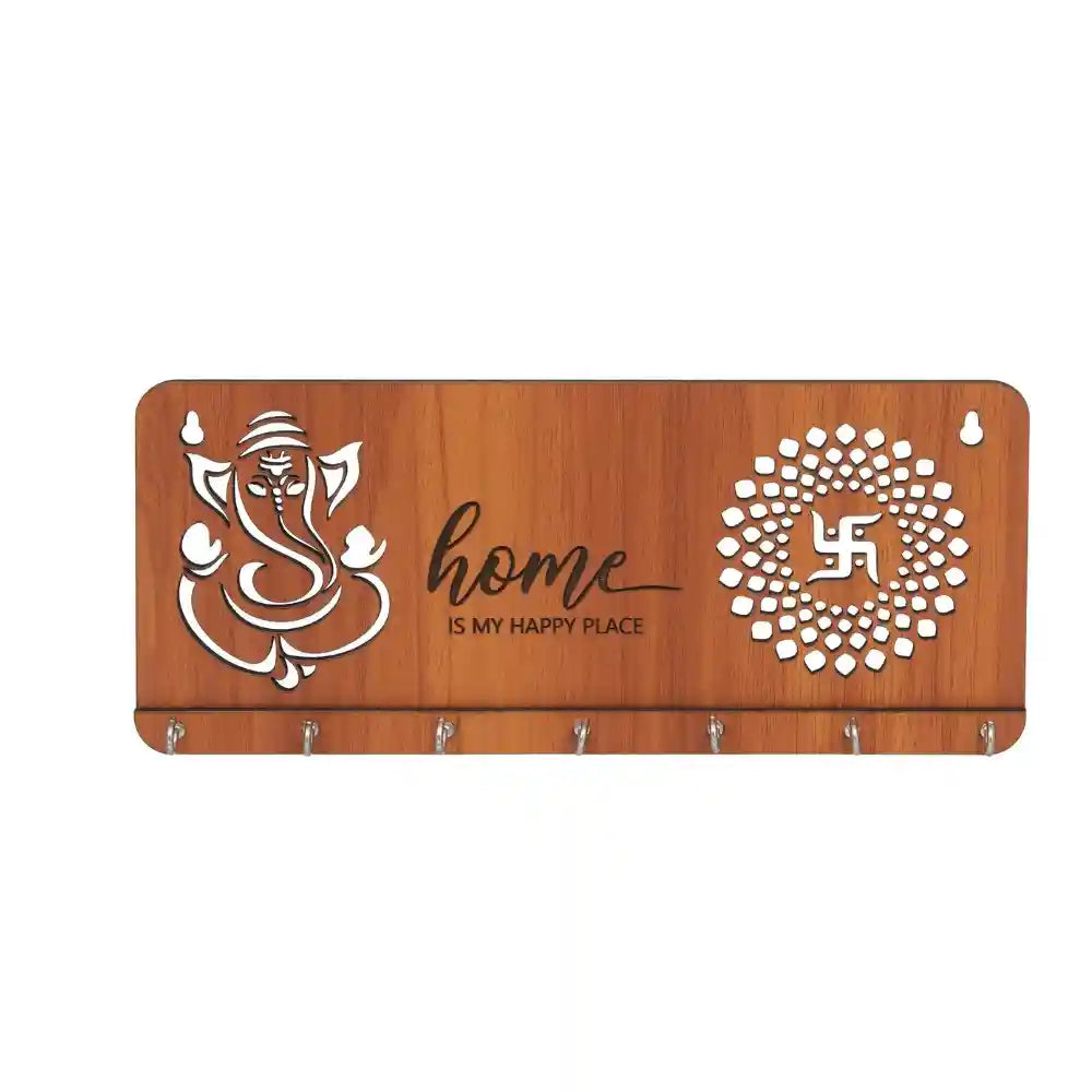 Buy Happy Place Wooden Key Holder