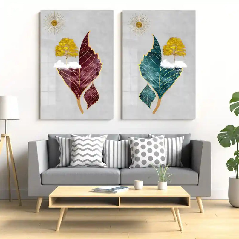 Buy Lively Leaf Acrylic Wall Art