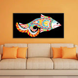 Madhubani Fish Canvas Wall Painting