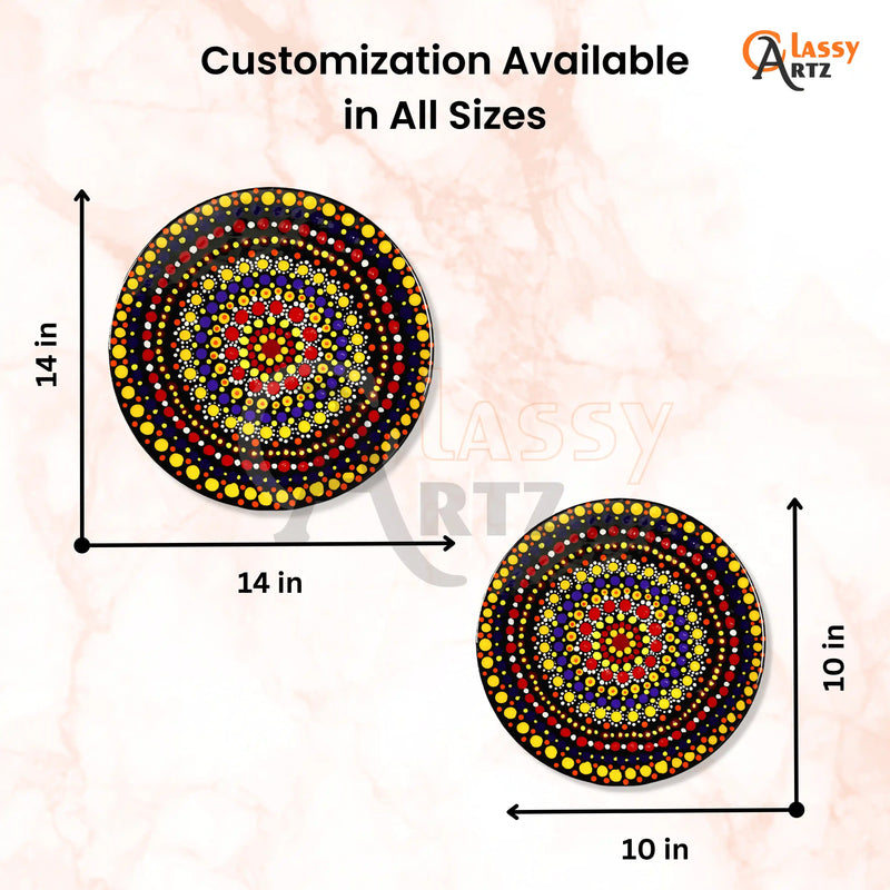 buy mandala multicolour dot design acrylic art online