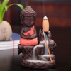 Meditating Monk Buddha Smoke Statue for table docor