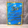 Resin Om Sarva Mangala Mangalye Mantra Frame For Protection and Blessings of Maa Durga (With Glossy Blue Marble Effect)
