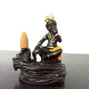 Boy Orange Lord Krishna Smoke Backflow Cone Incense Holder