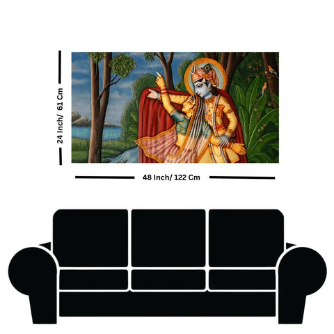 Buy Radha Krishna Brindavan canvas painting online