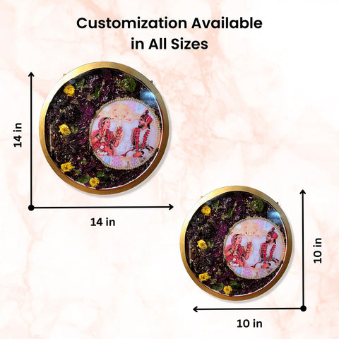 buy-resin-flower-preservation-photo-frame-round-wedding-garland-online