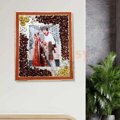 Varmala Preservation Resin Photo Frame | 15x18 Inches Real Flower Preservation Frame