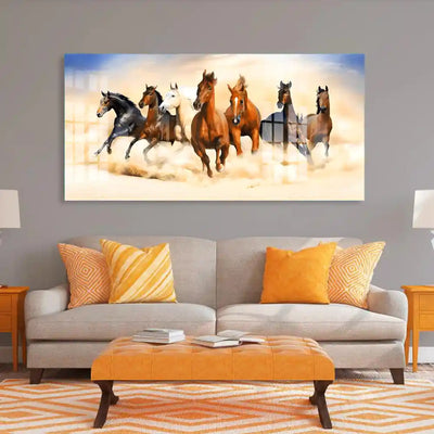 Seven Running Horses Acrylic Wall Art