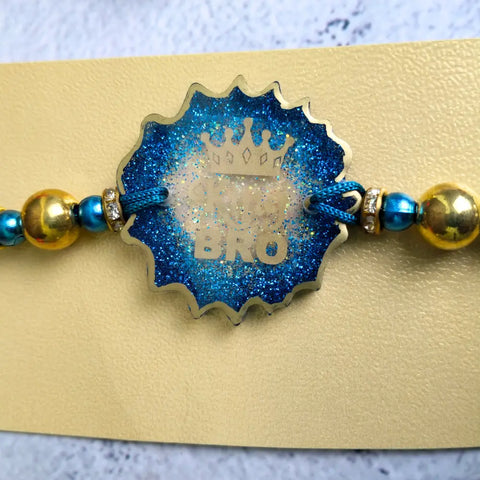 Buy Resin Blue Bhaiya Bhabhi Rakhi