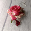 buy Transparent Resin Flower Preservation Pendant with Beautiful Chain