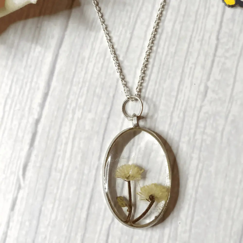 buy Products Transparent Resin Pendant Jewellery With Real Flower online