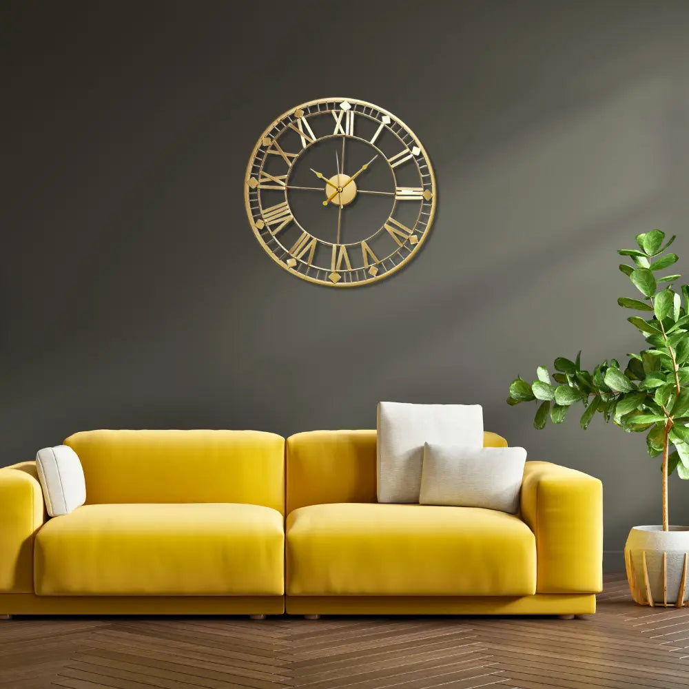 Buy Unique Metal Copper Finish Wall Clock