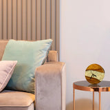 Buy White And Wooden Abstract Epoxy Resin Table Clock