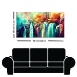 Beautiful Waterfall Scenery Premium Canvas Wall Painting