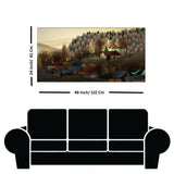 Scenic Village Landscape Canvas Wall Painting