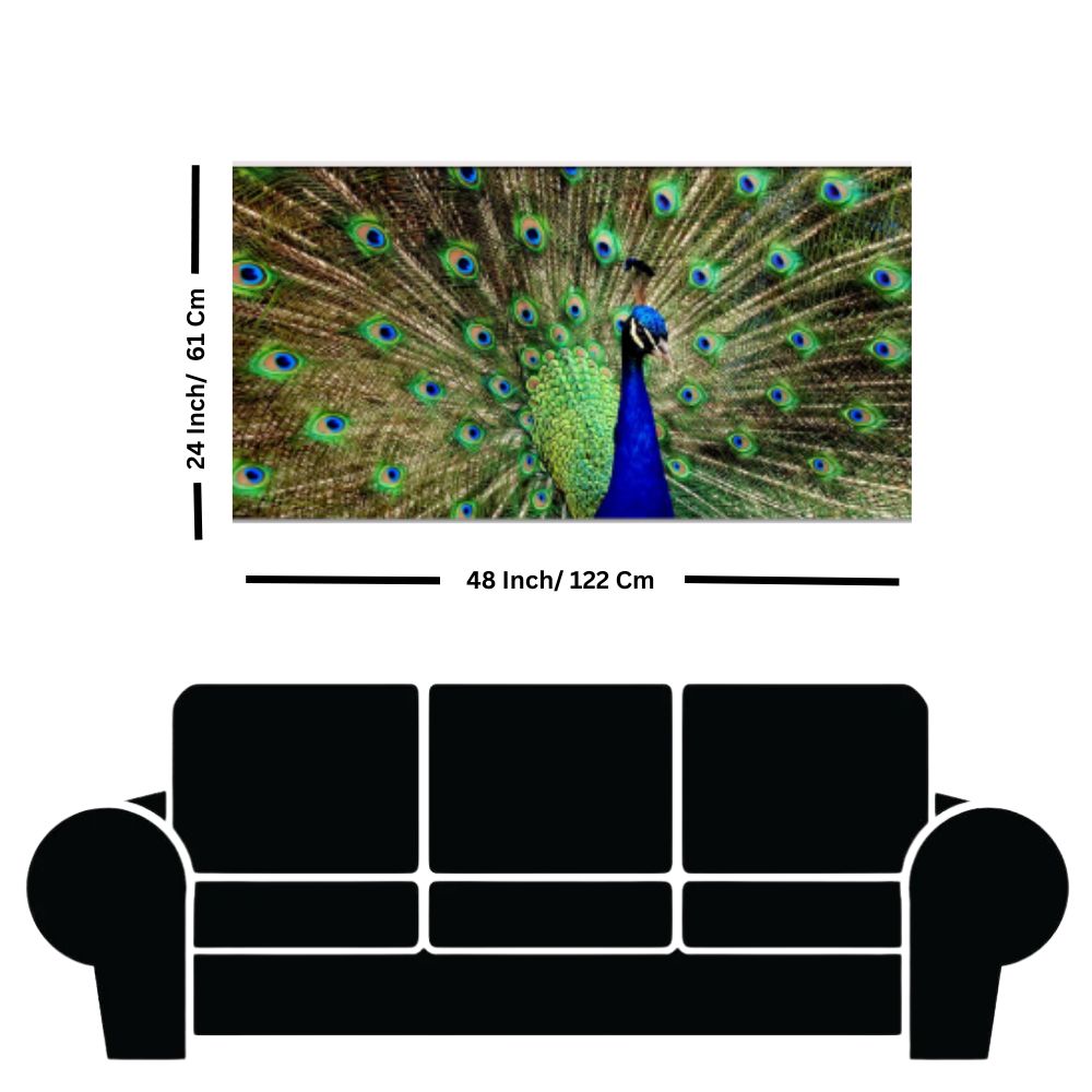 Peacock Dancing Abstract Canvas Wall Painting