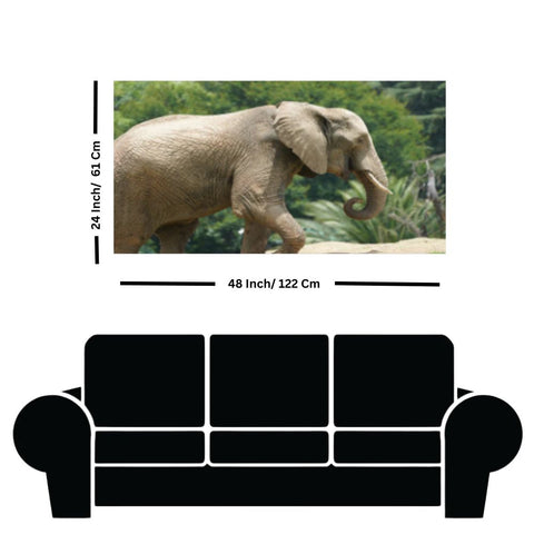 Elephant Jungle Safari Canvas Wall Painting