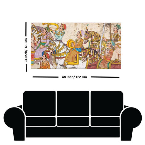 Royal Rajasthani Art Canvas Wall Painting