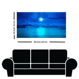HD Moonlight Ocean Canvas Wall Painting