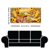 Rural Life Folk Art Canvas Wall Painting